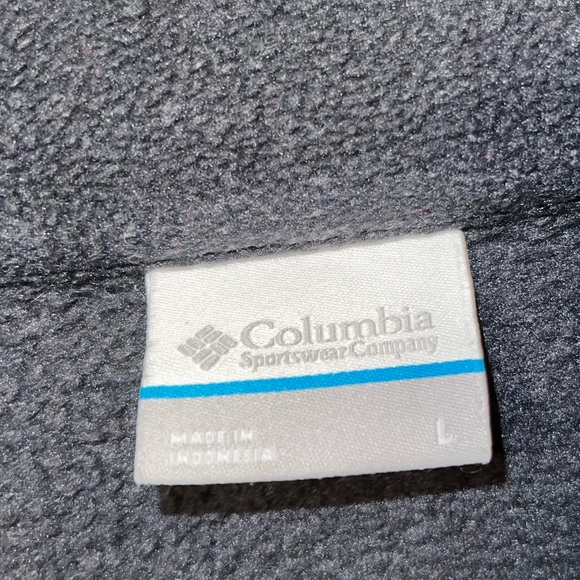 Columbia Black Fleece Zip Up Jacket Size L - Picture 11 of 11